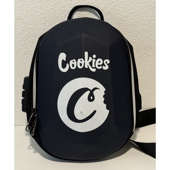COOKIES SF Small Black Smell Proof Over The Shoulder Sling Backpack Blue 11”x8” - Picture 1 of 16